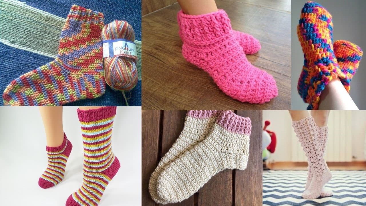 adult crochet socks